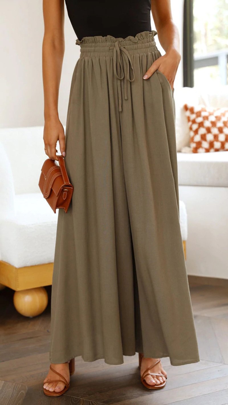 50% RABAT | Wide Style™ | Damen Freizeithosen mit weitem Bein