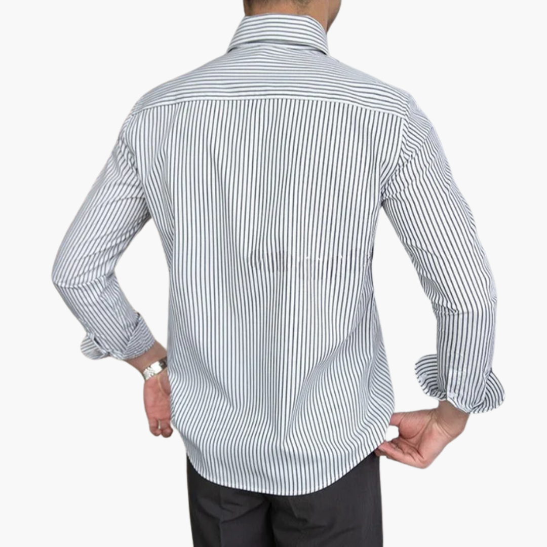 Old Money Herren - Hemd mit klassischem Streifenmuster