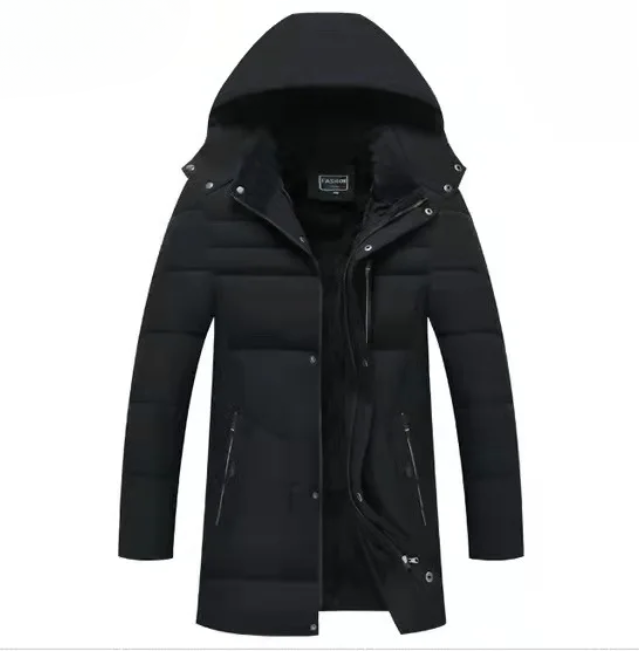 Frostel™ | Herren Winterjacke mit Kapuze, gepolstert und fleecegefüttert – Perfekt für kalte Tage