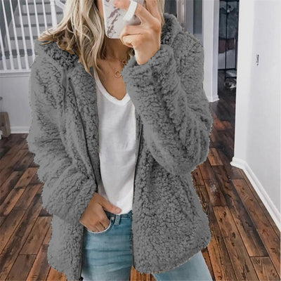 50% Rabatt | Celandine™ - Kuscheliger Teddyfellmantel mit Kapuze [Letzter Tag Rabatt]
