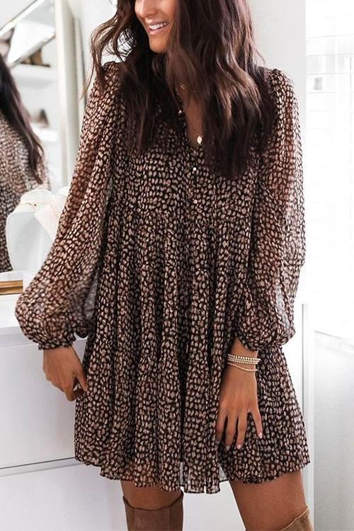 Elegantes Leoparden-Minikleid für coole Frauen