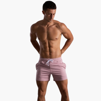 Gestreifte Shorts mit Kordelzug - für Herren im Sommerstil