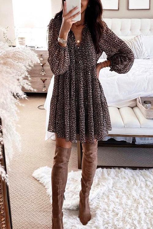 Elegantes Leoparden-Minikleid für coole Frauen