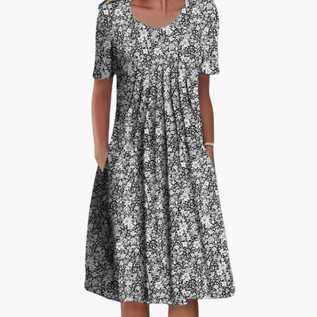 Blumen Kleid - Für Damen mit Taschen & Entspannter Passform