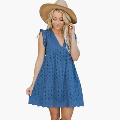 Sommerkleid Damen - Freizeitkleid mit praktischen Taschen