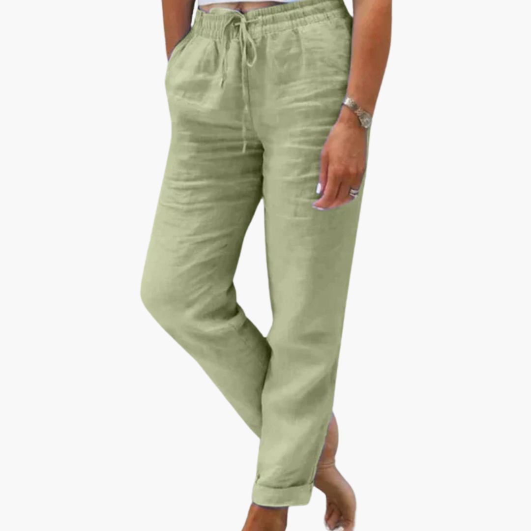 Sommerhose für Damen - Luftig, Locker & mit Tunnelzugbund