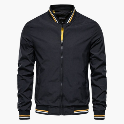Bomberjacke für Männer - Reißverschluss vorne & gerippte Details