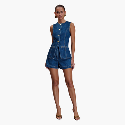 Denim Koordinationsset für Damen - Zweiteiliges Jeans Outfit