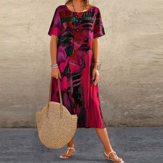 50% RABAT | Abigail™ | Comfy Bedrucktes Kleid
