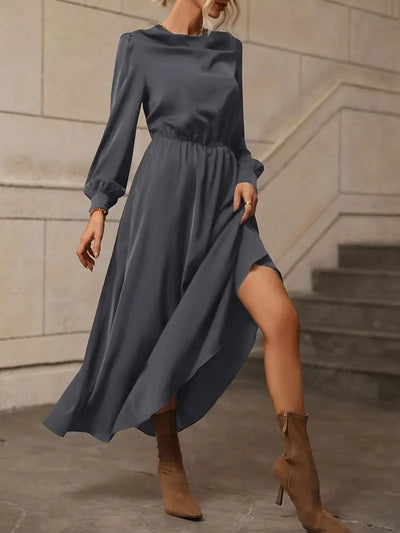 Elyn™ | Raffiniertes Kleid in A-Linie mit Laternenärmeln