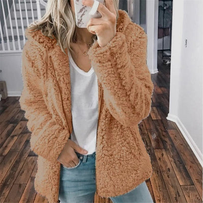 50% Rabatt | Celandine™ - Kuscheliger Teddyfellmantel mit Kapuze [Letzter Tag Rabatt]