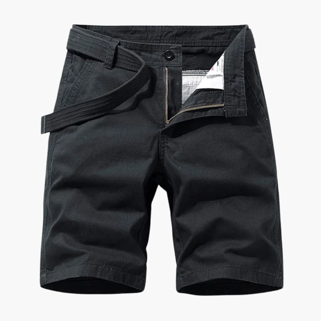 Herren-Cargo-Shorts aus Mischgewebe mit verstellbarem Gürtel und Taschen