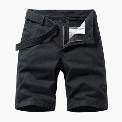 Herren-Cargo-Shorts aus Mischgewebe mit verstellbarem Gürtel und Taschen