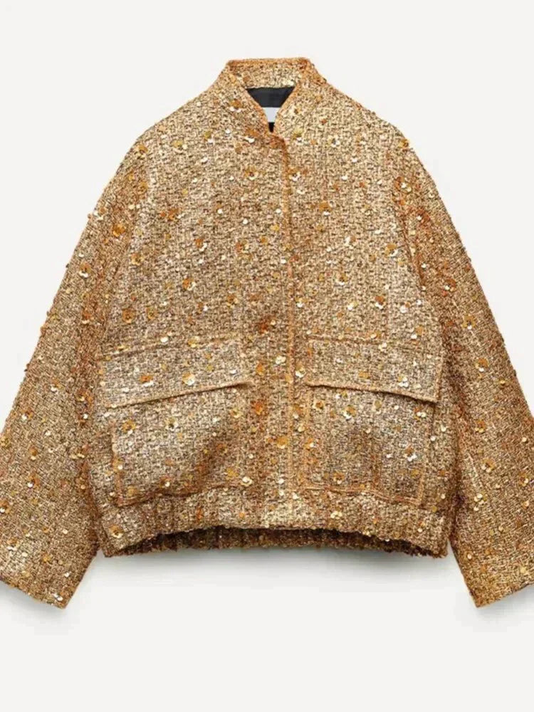 Glimmer™ Modisch schimmernde Jacke für Frauen