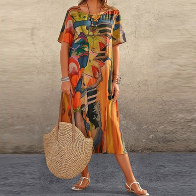 50% RABAT | Abigail™ | Comfy Bedrucktes Kleid