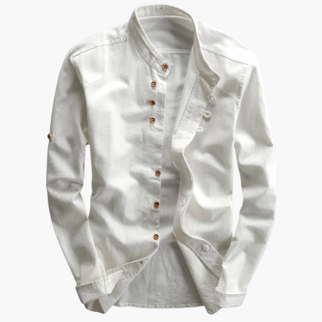 Stehkragen Hemd für Herren - Minimalistisch, Elegant & Casual