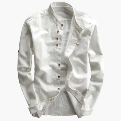 Stehkragen Hemd für Herren - Minimalistisch, Elegant & Casual