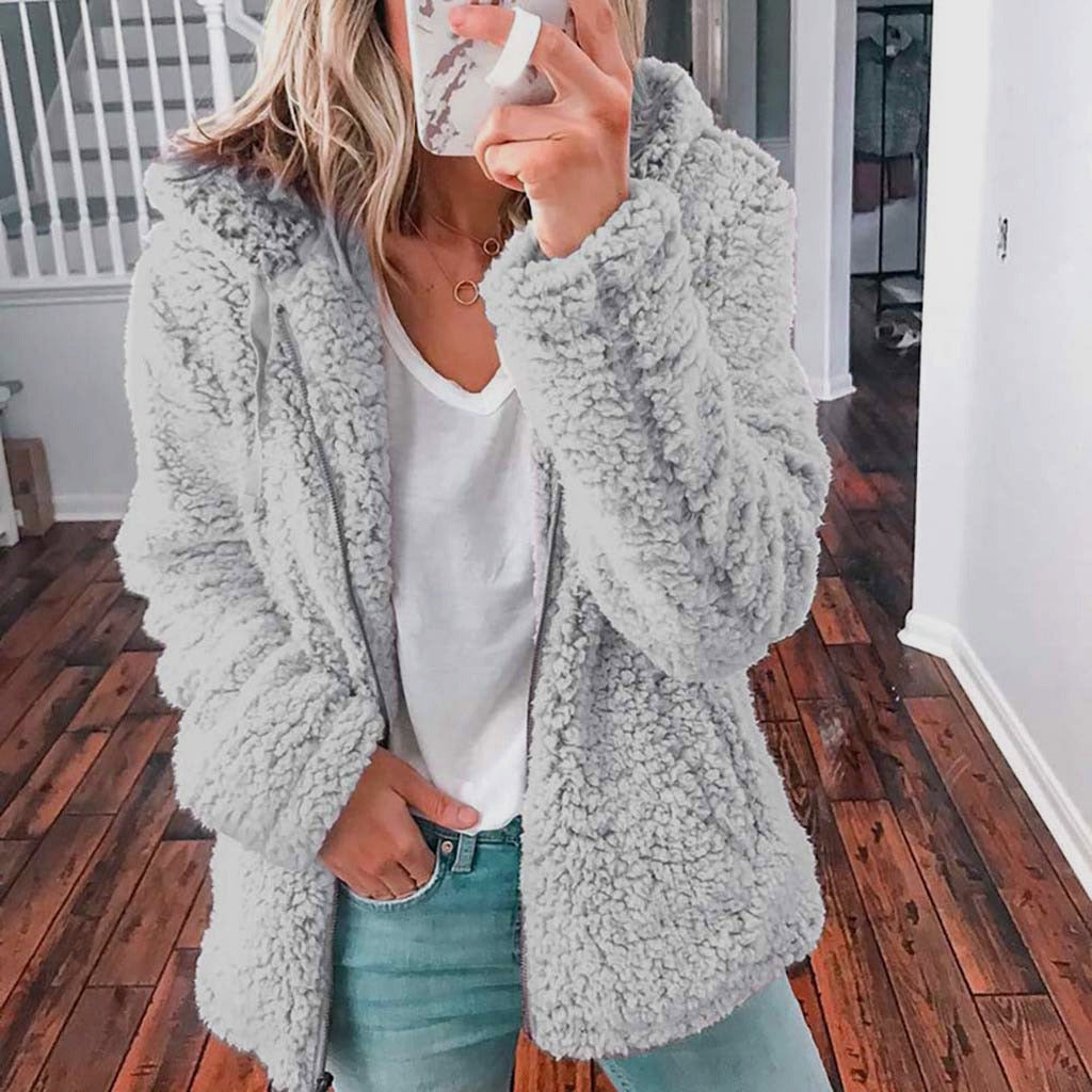50% Rabatt | Celandine™ - Kuscheliger Teddyfellmantel mit Kapuze [Letzter Tag Rabatt]