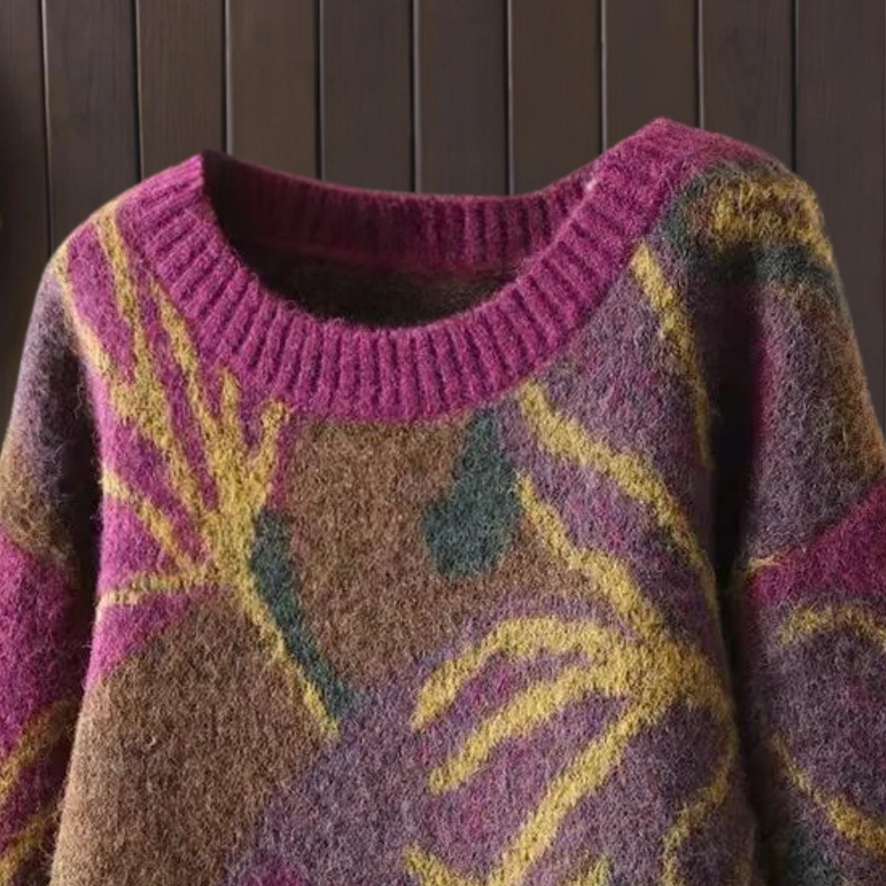 PATRICIA - Eleganter Pullover mit Blumenmuster für Frauen