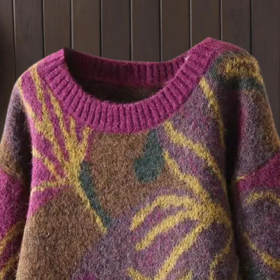 PATRICIA - Eleganter Pullover mit Blumenmuster für Frauen