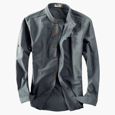 Stehkragen Hemd für Herren - Minimalistisch, Elegant & Casual