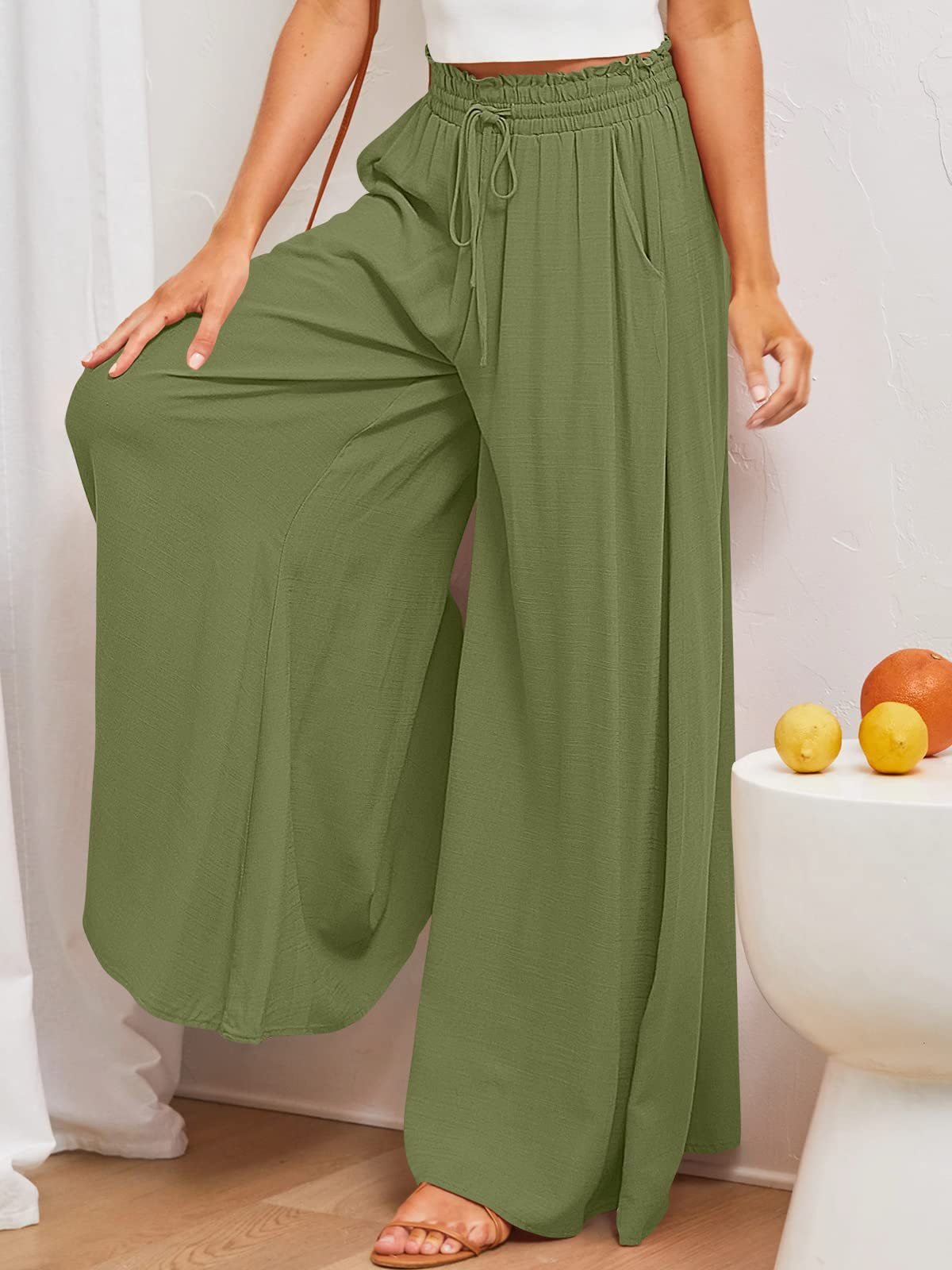50% RABAT | Wide Style™ | Damen Freizeithosen mit weitem Bein