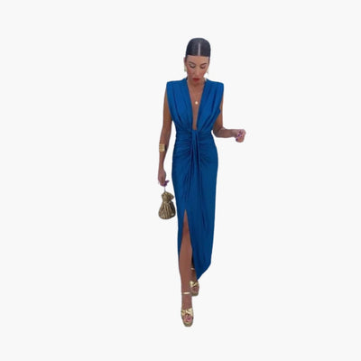 Elegantes Plisseekleid - Damen Maxikleid für festliche Anlässe