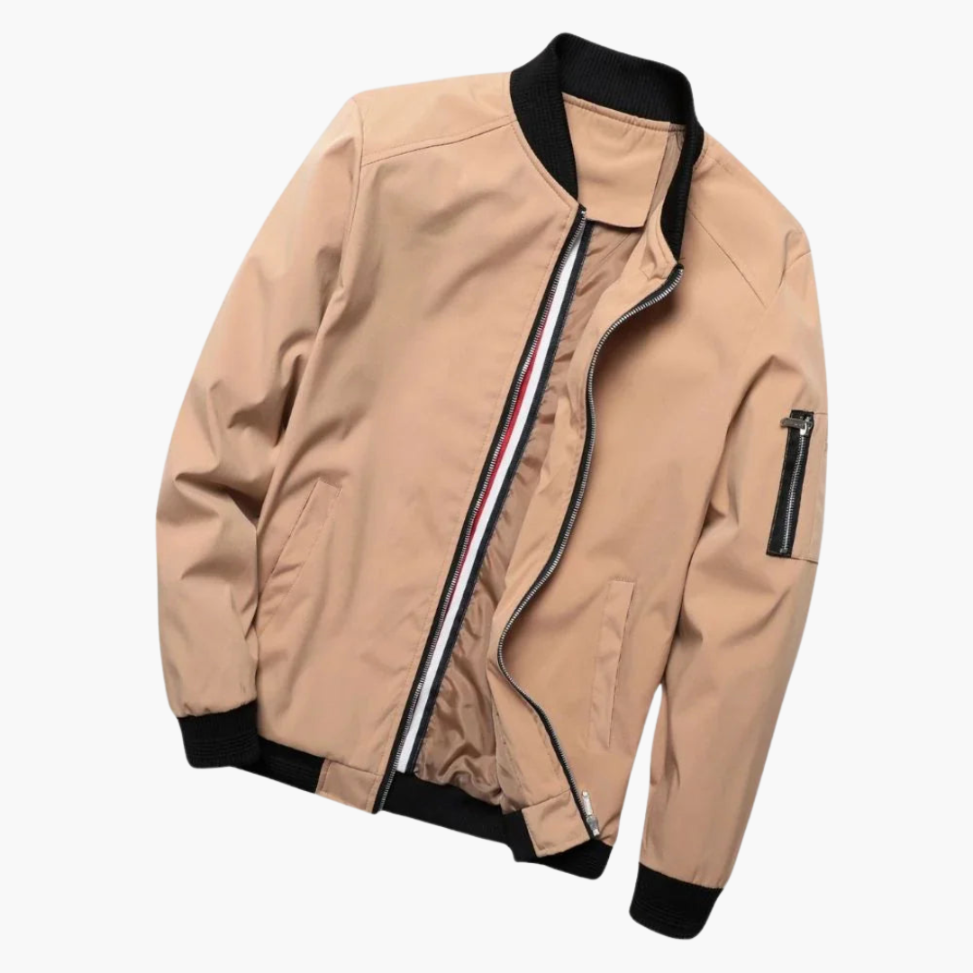 Klassische Bomberjacke für Männer - Reißverschluss und Stil