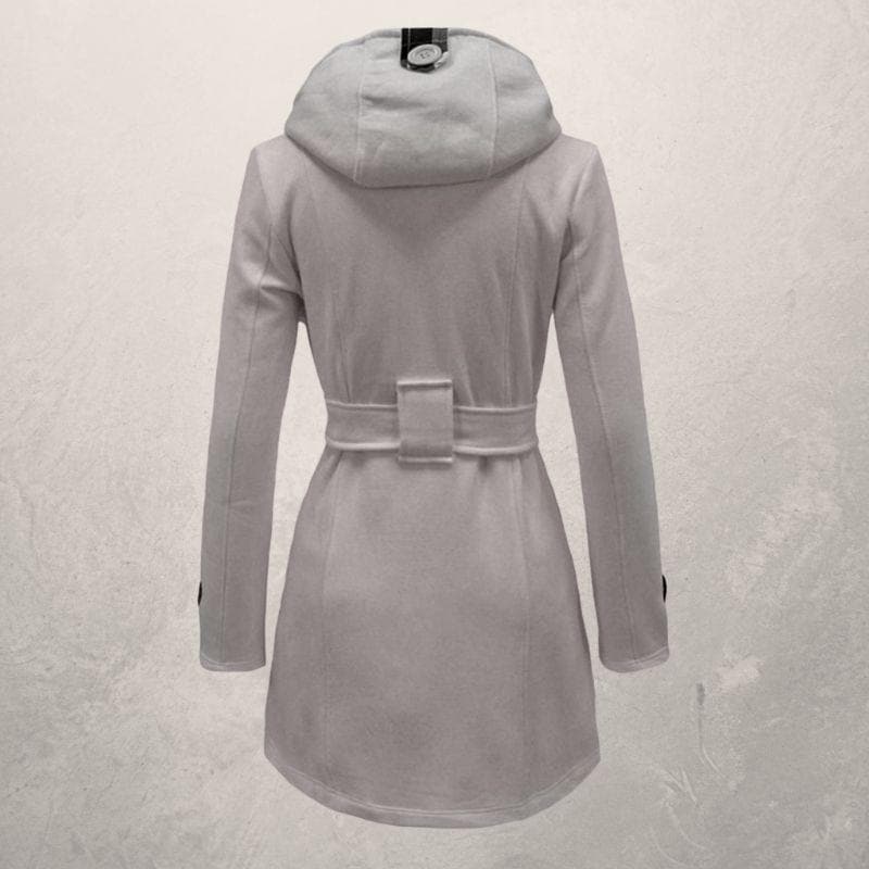 Majestic | Damen Kaschmirmantel mit Kapuze und Gürtel