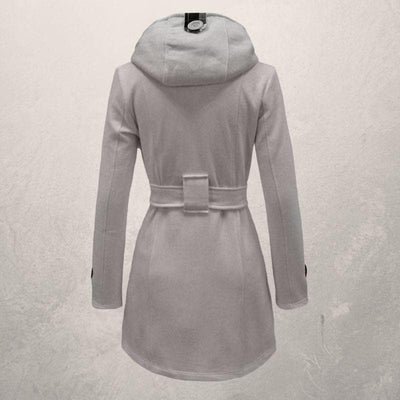 Majestic | Damen Kaschmirmantel mit Kapuze und Gürtel
