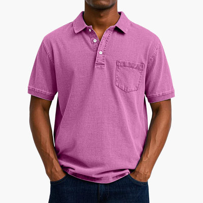 Poloshirt Klassisches - Kurzarmshirt für Herren mit Tasche