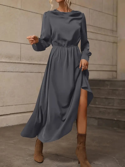 Elyn™ | Raffiniertes Kleid in A-Linie mit Laternenärmeln