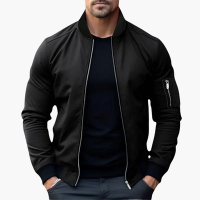 Klassische Bomberjacke für Männer - Reißverschluss und Stil
