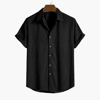 Zweiteiliges Cord-Set mit Kurzarmhemd - Herren Outfit