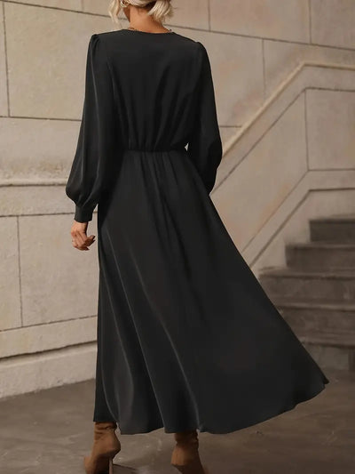 Elyn™ | Raffiniertes Kleid in A-Linie mit Laternenärmeln