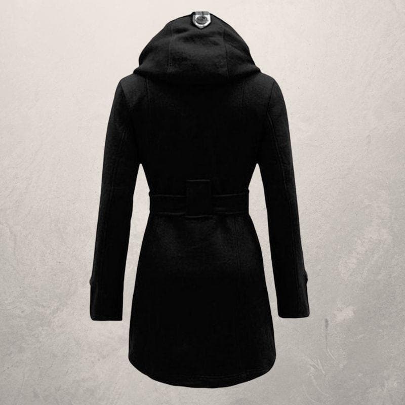 Majestic | Damen Kaschmirmantel mit Kapuze und Gürtel