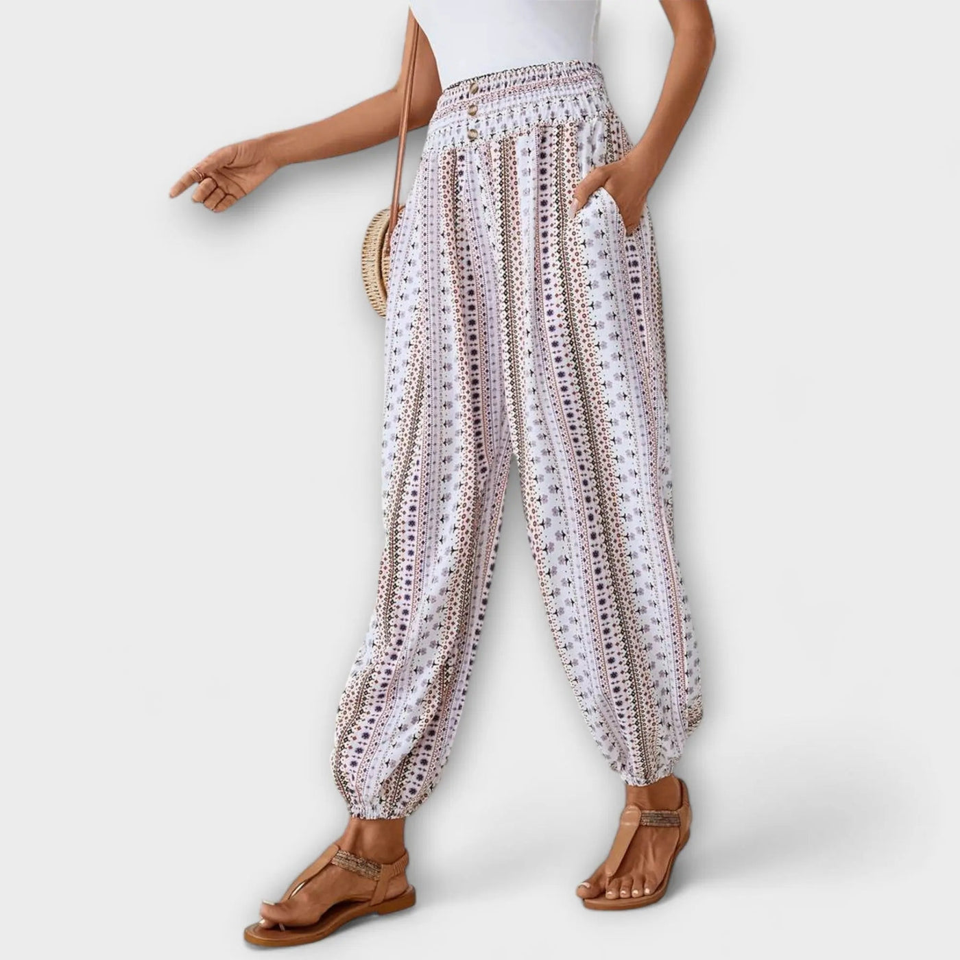 Scarletta – Weite Hose mit Ethno-Muster