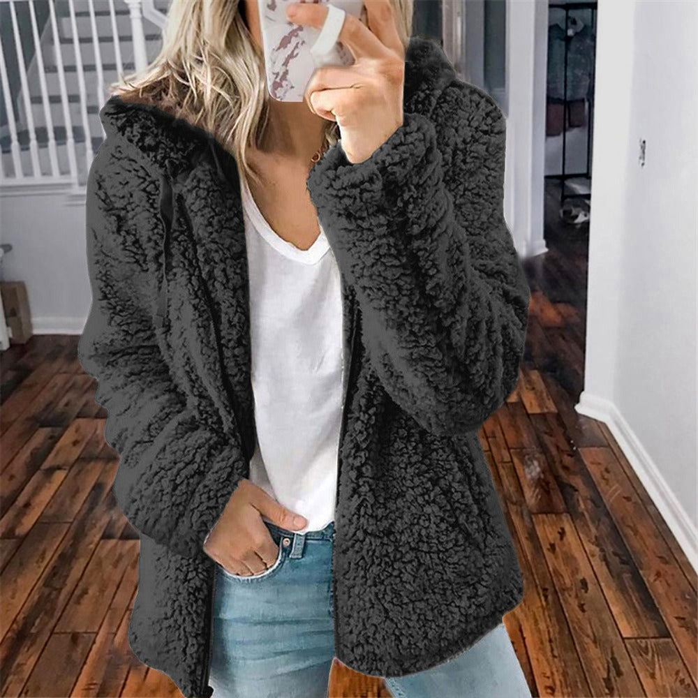 50% Rabatt | Celandine™ - Kuscheliger Teddyfellmantel mit Kapuze [Letzter Tag Rabatt]