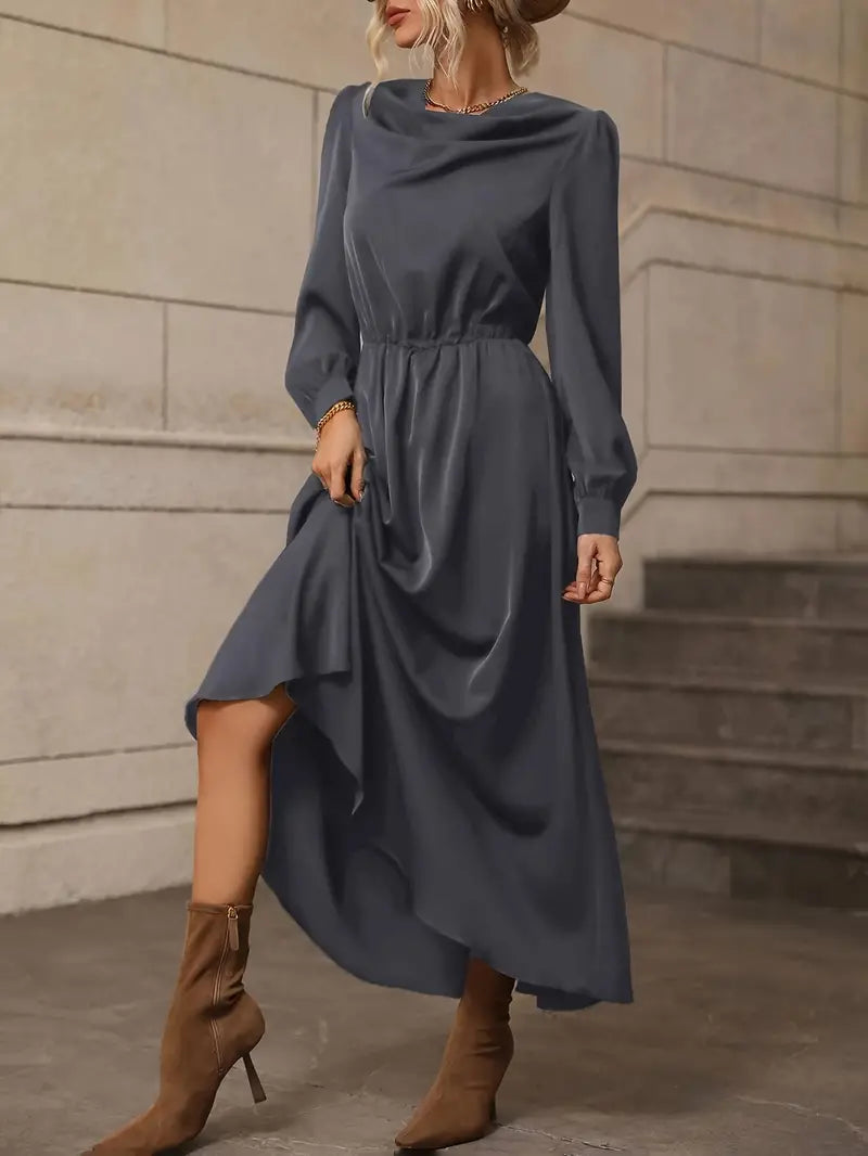 Elyn™ | Raffiniertes Kleid in A-Linie mit Laternenärmeln
