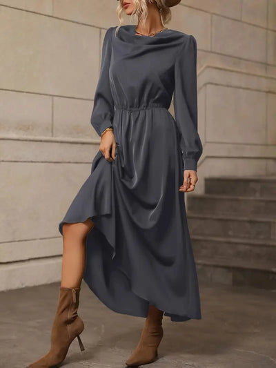 Elyn™ | Raffiniertes Kleid in A-Linie mit Laternenärmeln