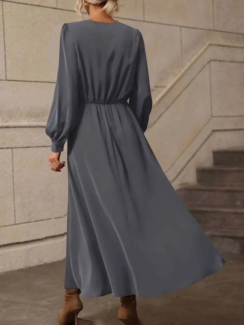 Elyn™ | Raffiniertes Kleid in A-Linie mit Laternenärmeln