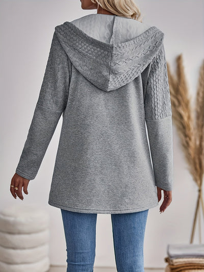 50% RABAT | Tivindra™ | Damen Kapuzenjacke mit Reißverschluss in Hellgrau