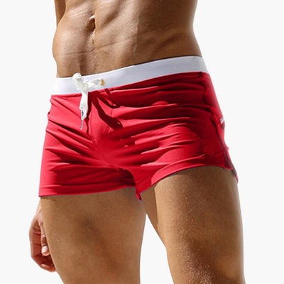 Kurze Badehose für Herren – Enganliegend mit Kordelzug