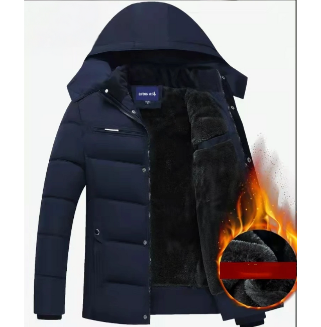 Frostel™ | Herren Winterjacke mit Kapuze, gepolstert und fleecegefüttert – Perfekt für kalte Tage