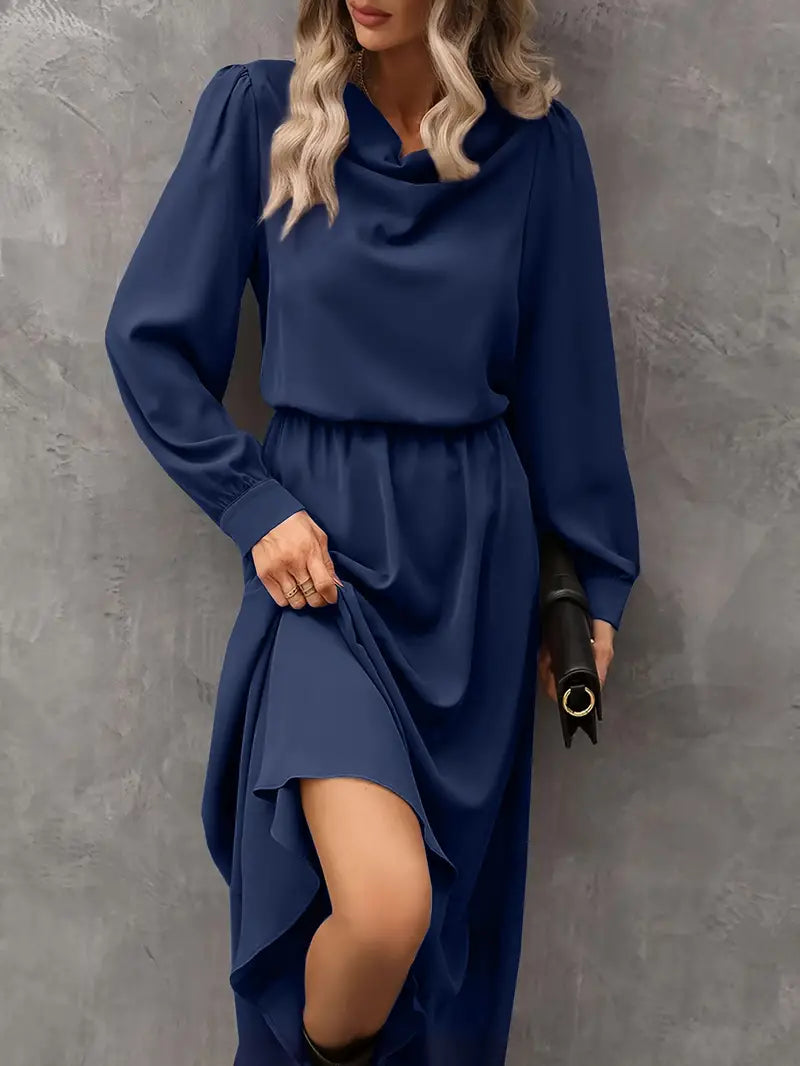 Elyn™ | Raffiniertes Kleid in A-Linie mit Laternenärmeln