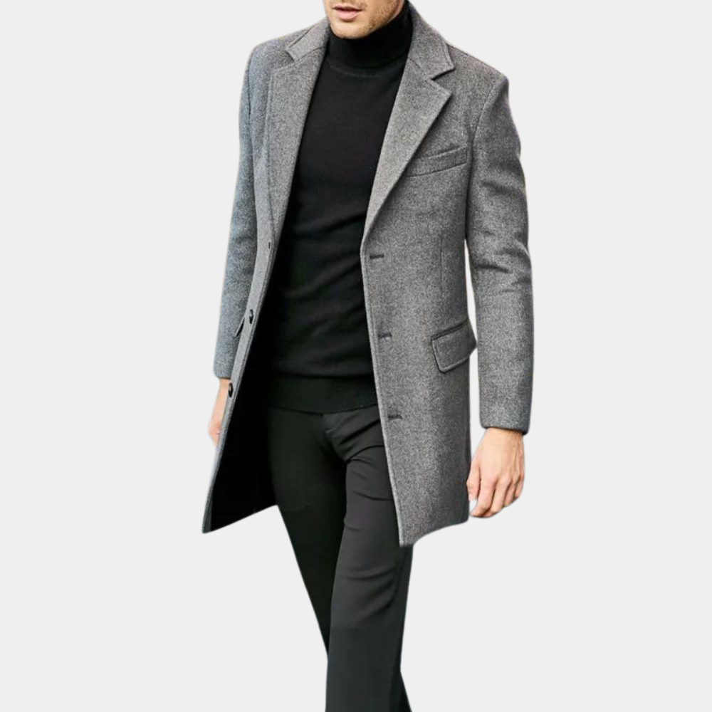 Stilvoller langer Herrenmantel für elegantes Auftreten