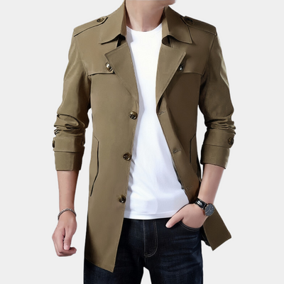 Gregorio - Eleganter klassischer Trenchcoat für den modernen Mann