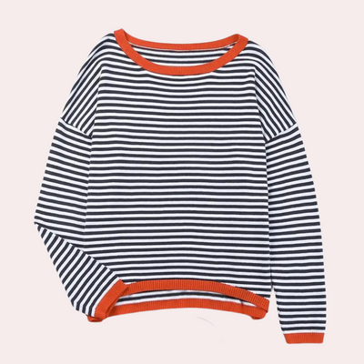 Eleganter gestreifter Damenpullover für zeitlosen Stil