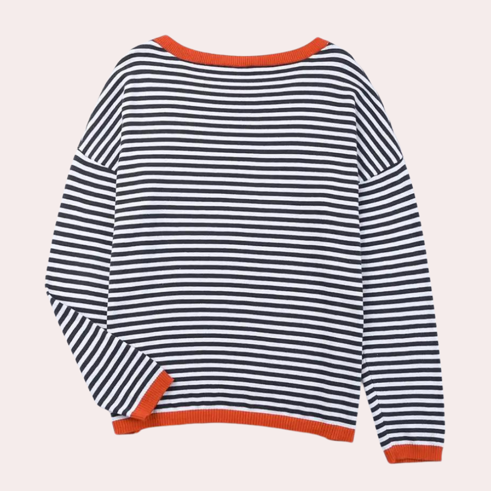 Eleganter gestreifter Damenpullover für zeitlosen Stil