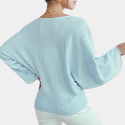 Mia - Charmanter Pullover mit Blumenstickerei für Frauen